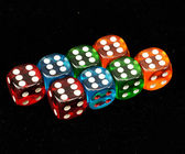 Colorful Plastic 8 / 10 / 12 / 14mm Casino Magic Dice For Betting Games Cheat