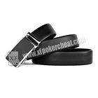 Black Leather Belt Camera Poker Scanner For Invisible Bar Codes Marked Playing Cards