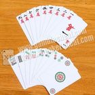 Black And White PVC Paper Mahjong Invisible Playing Cards For Poker Analyzer