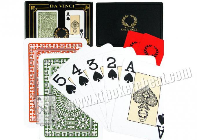 Da Vinci Casino Club Brown/Green Wide Jumbo Index Playing Cards