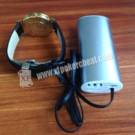 New Design Poker Scanner Leather Watch Camera With Power Bank
