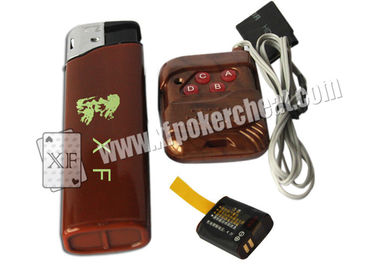 Brown Plastic Lighter Double Lens Camera With Remote Control