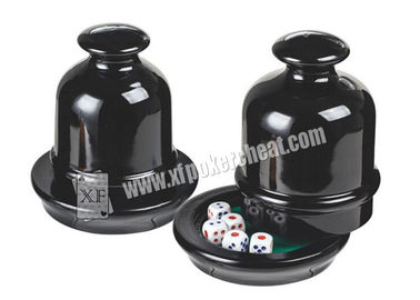 Black Plastic Electronic Dice Cup Cheating Device For Dice Games