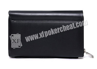 Mans Leather Wallet Camera Poker Scanner To Scan Marked Poker Cards Bar Codes