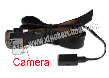 Leather Belt Camera Poker Scanner For Invisible Bar Codes Marked Playing Cards