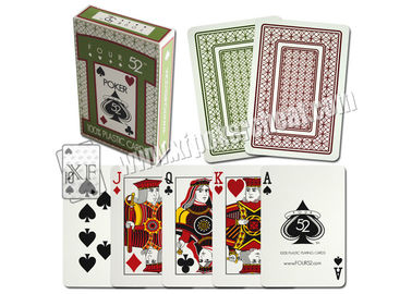 Plastic Four 52 Invisible Playing Cards 2 Small Index For Entertainment