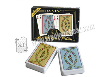 Cheating Da Vinci Plastic Marked Poker Cards With Invisible Barcodes ISO