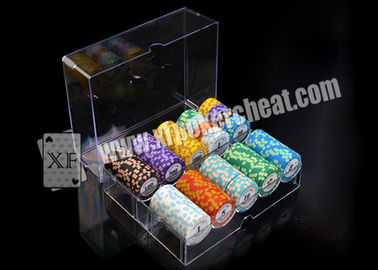 ISO 9001 Casino Cheating Devices Customized Crown Chips With Ceramic / Clay