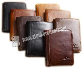 Foldable Man’s Leather Wallet Poker Scanner For Poker Cheating Device