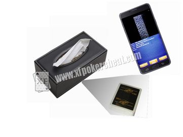 Tissue Box Poker Card Scanner , Poker Barcode Marked Cards Cheating Devices