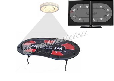 LED Lamp Pinhole Camera With Monitoring System For Texas Omaha Gambling Game