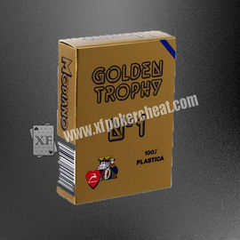 Modiano Golden Trophy Poker Size 4 Standard Index Plastic Playing Cards For XF UV Conatct Lens