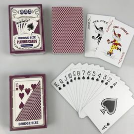 Red No.999 PVC Plastic Playing Cards For Casino Games 58 * 88mm