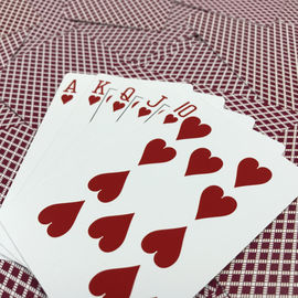 Red No.999 PVC Plastic Playing Cards For Casino Games 58 * 88mm