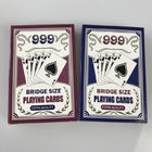 Red No.999 PVC Plastic Playing Cards For Casino Games 58 * 88mm