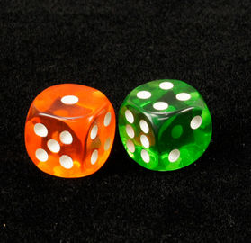 Colorful Plastic 8 / 10 / 12 / 14mm Casino Magic Dice For Betting Games Cheat