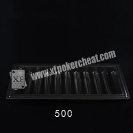 Standard Plastic Chip Tray With Invisible Ink Marked Playing Card Reader Inside For Poker Analyzer