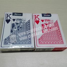 Red And Blue Fournier 818 Plastic Playing Cards With Invisible Ink Markings