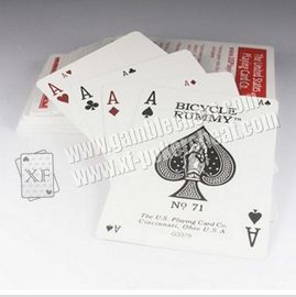 Rummy Bicycle Paper Playing Cards Marked With Poker Cheating Invisible Ink For Lenses