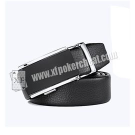 Black Leather Belt Camera Poker Scanner For Invisible Bar Codes Marked Playing Cards