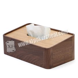 Poker Scanner / Wooden Tissue Box Camera For Poker Analyzer Marked Cards