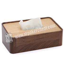 Poker Scanner / Wooden Tissue Box Camera For Poker Analyzer Marked Cards