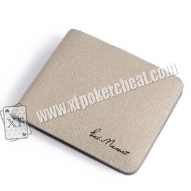 Foldable Leather Wallet Camera Casino Cheating Devices For Gambling Poker