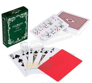 PVC Plastic Diamond UV And Infrared Ink Marked Playing Cards For Invisible Lenses
