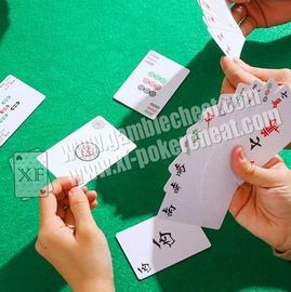 Black And White PVC Paper Mahjong Invisible Playing Cards For Poker Analyzer