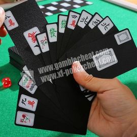 Black And White PVC Paper Mahjong Invisible Playing Cards For Poker Analyzer