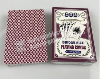 No.999 Bridge Size Playing Cards With Invisible Ink Bar-Codes Markings For Poker Cheat