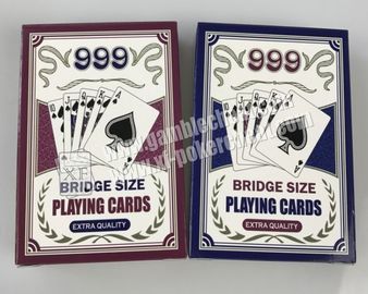 No.999 Bridge Size Playing Cards With Invisible Ink Bar-Codes Markings For Poker Cheat