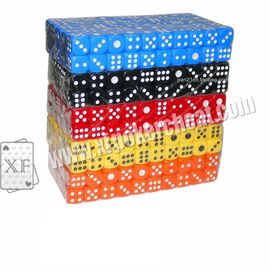 Yellow / Red Gamble Cheat Dice 14mm 2 Players With Liquid Mercury