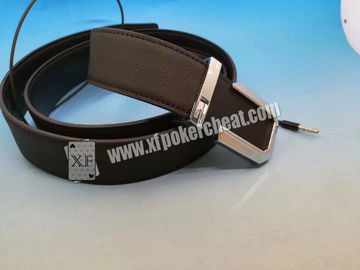 Poker Cheating IR Camera Device Brown Leather Belt Camera to Scan Invisible Ink Marked Cards