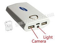 Portable White Poker Scanner , Samsung Mobile Power Bank Spy Camera