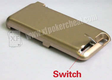 Iphone 6 Golden Plastic Charger Case Poker Scanner With Micro Camera