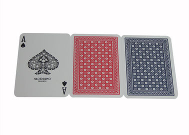 Italian Plastic Ramino Bridge Super Flori Marked Poker Cards Red Blue Index