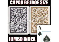 Brazil Copag 1546 Black Golden Plastic Jumbo Playing Cards For Casino Games
