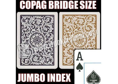 Brazil Copag 1546 Black Golden Plastic Jumbo Playing Cards For Casino Games