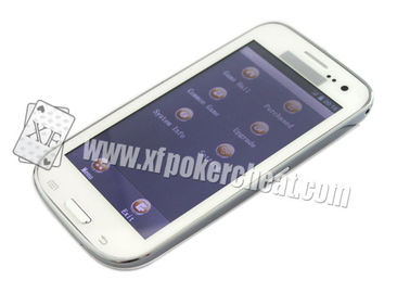 White Samsung S4 Mobile Phone Poker Cheat Device Marked Playing Cards Analyzer