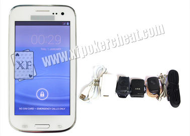 White Samsung S4 Mobile Phone Poker Cheat Device Marked Playing Cards Analyzer