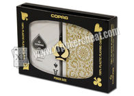 Brazil Copag Gold / Black 1546 Marked Poker Cards , Spy Playing Cards