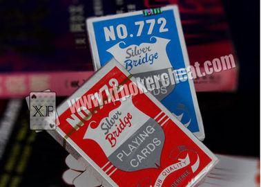 India Silver Bridge Playing Side Marked Cards for Poker Analyzer