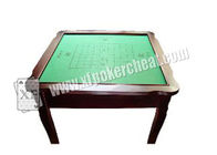 Wooden Square Marked Playing Cards Perspective Table With Hidden Camera