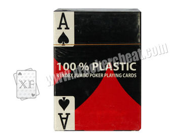 China 100% Plastic 4 Index Jumbo Poker Marked Playing Cards For Poker Cheat