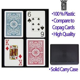 Waterproof KEM Arrow Red Jumbo Size Playing Cards / Marked Poker Cards