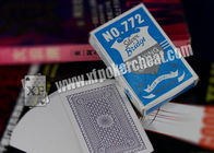 Custom Casino Gambling Props Silver Plastic Bridge Playing Cards , ISO9001