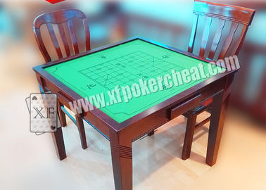 Wooden Square Marked Playing Cards Perspective Table With Hidden Camera