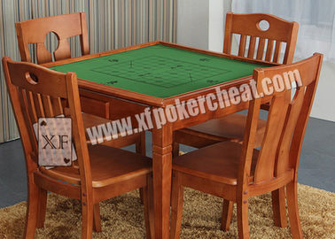 Wooden Square Marked Playing Cards Perspective Table With Hidden Camera