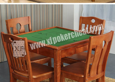 Wooden Square Marked Playing Cards Perspective Table With Hidden Camera